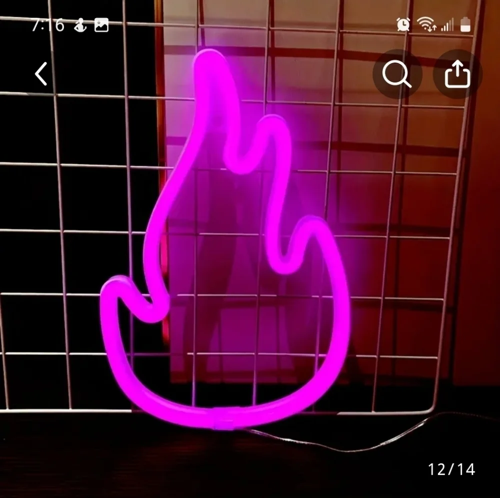 Neon Flame Light